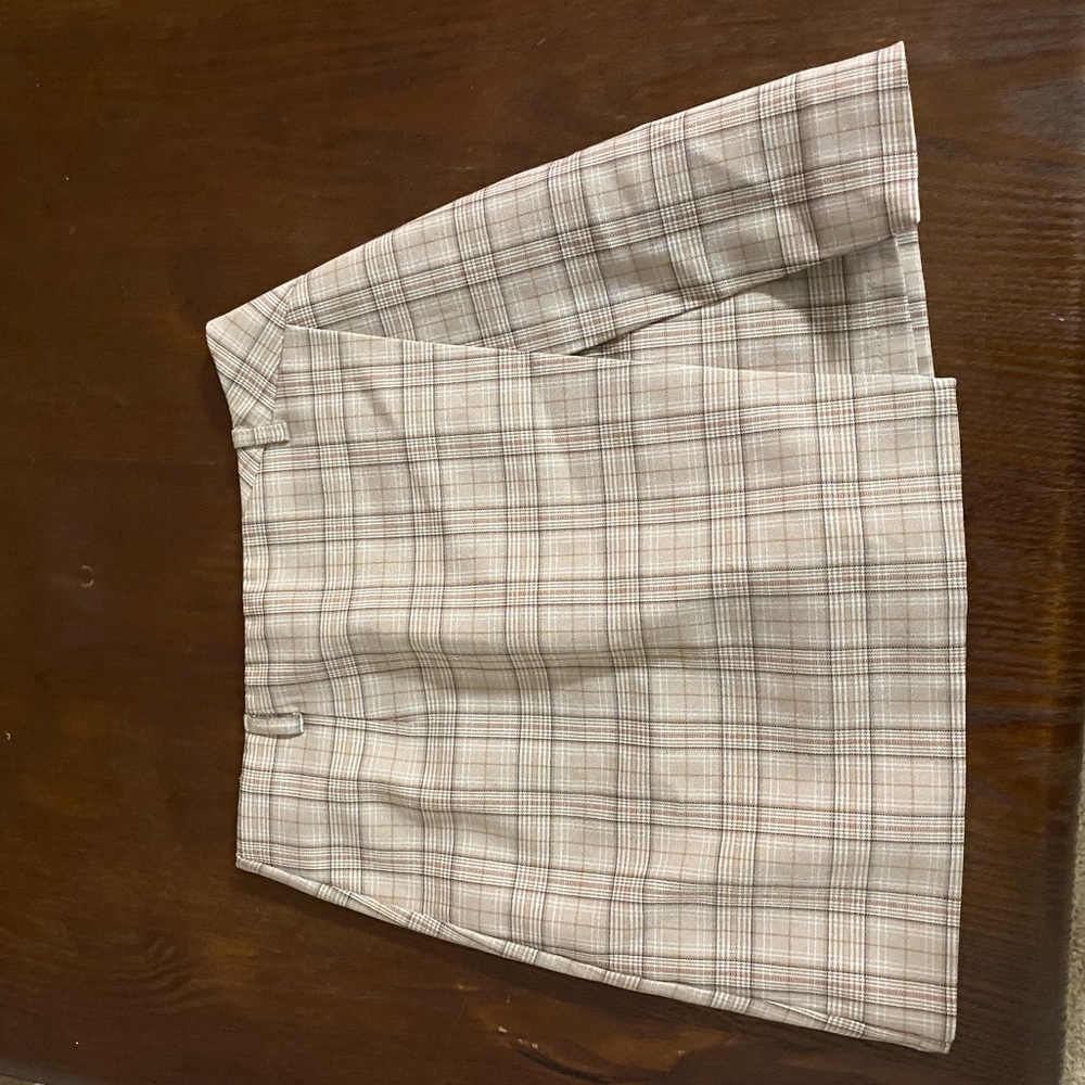Plaid mini skirt